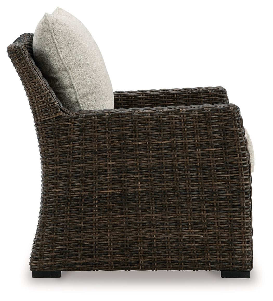 Brook Ranch Brown Outdoor Lounge Chair with Cushion - P465-820 - Bien Home Furniture & Electronics
