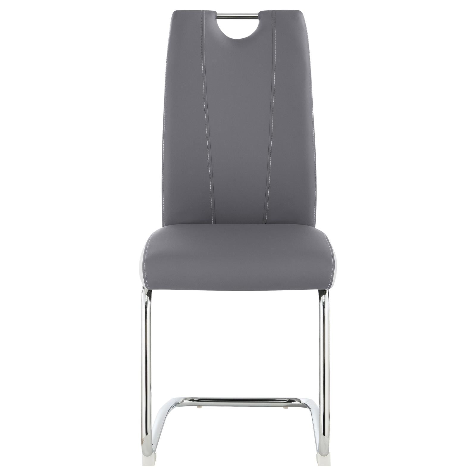 Brooklyn Gray/White Upholstered Side Chairs with S-frame, Set of 4 - 193812 - Bien Home Furniture & Electronics