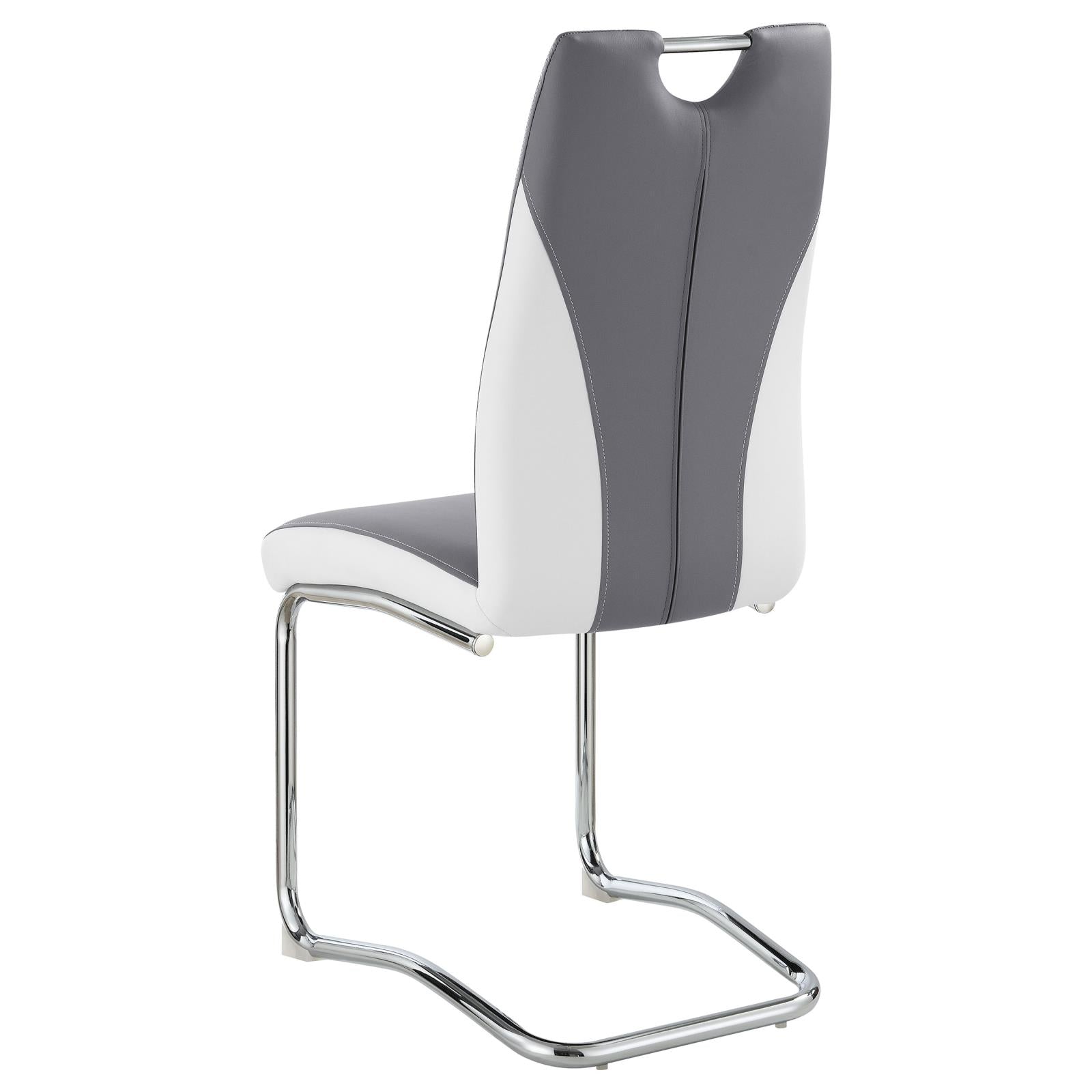 Brooklyn Gray/White Upholstered Side Chairs with S-frame, Set of 4 - 193812 - Bien Home Furniture & Electronics