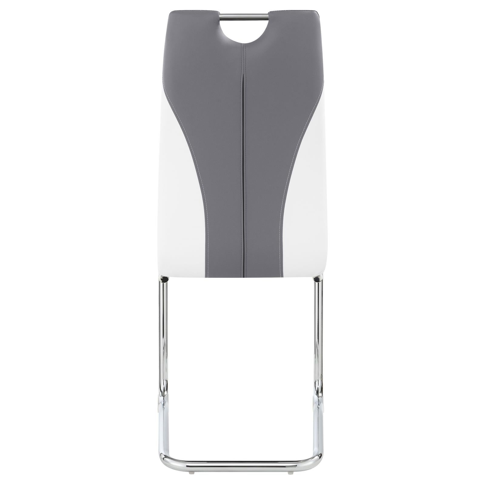 Brooklyn Gray/White Upholstered Side Chairs with S-frame, Set of 4 - 193812 - Bien Home Furniture & Electronics