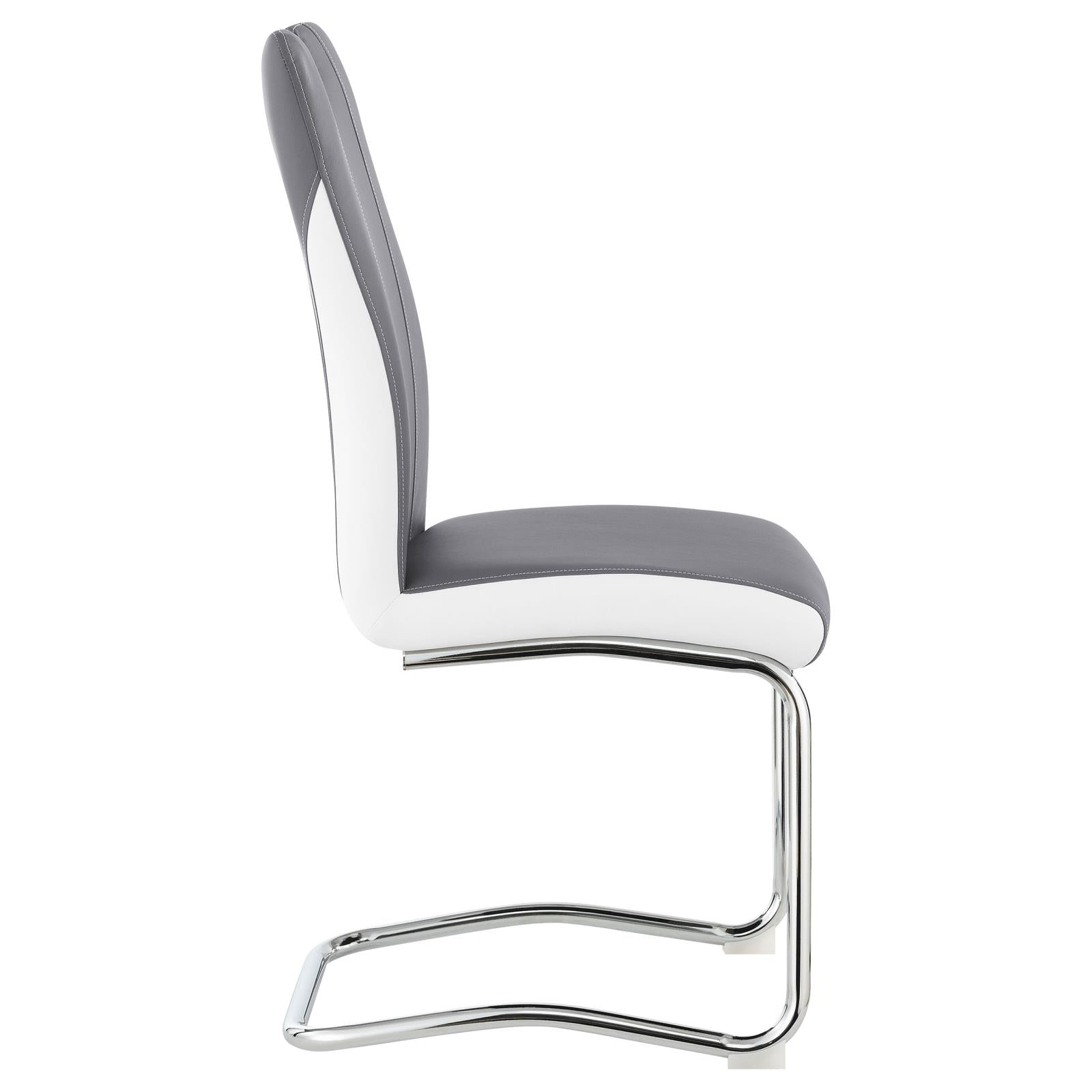 Brooklyn Gray/White Upholstered Side Chairs with S-frame, Set of 4 - 193812 - Bien Home Furniture & Electronics