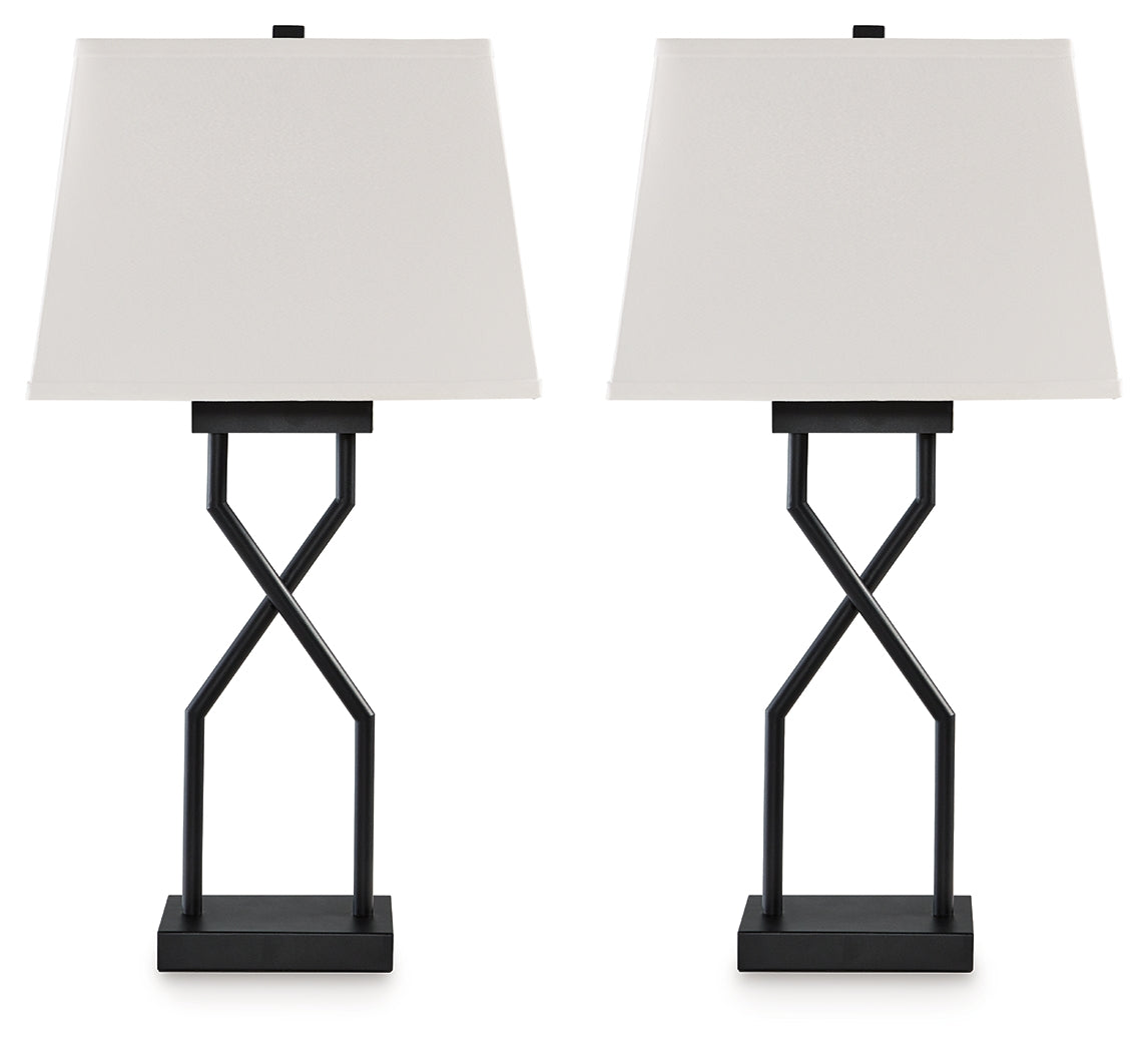 Brookthrone Black Table Lamp, Set of 2 - L204514 - Bien Home Furniture &amp; Electronics