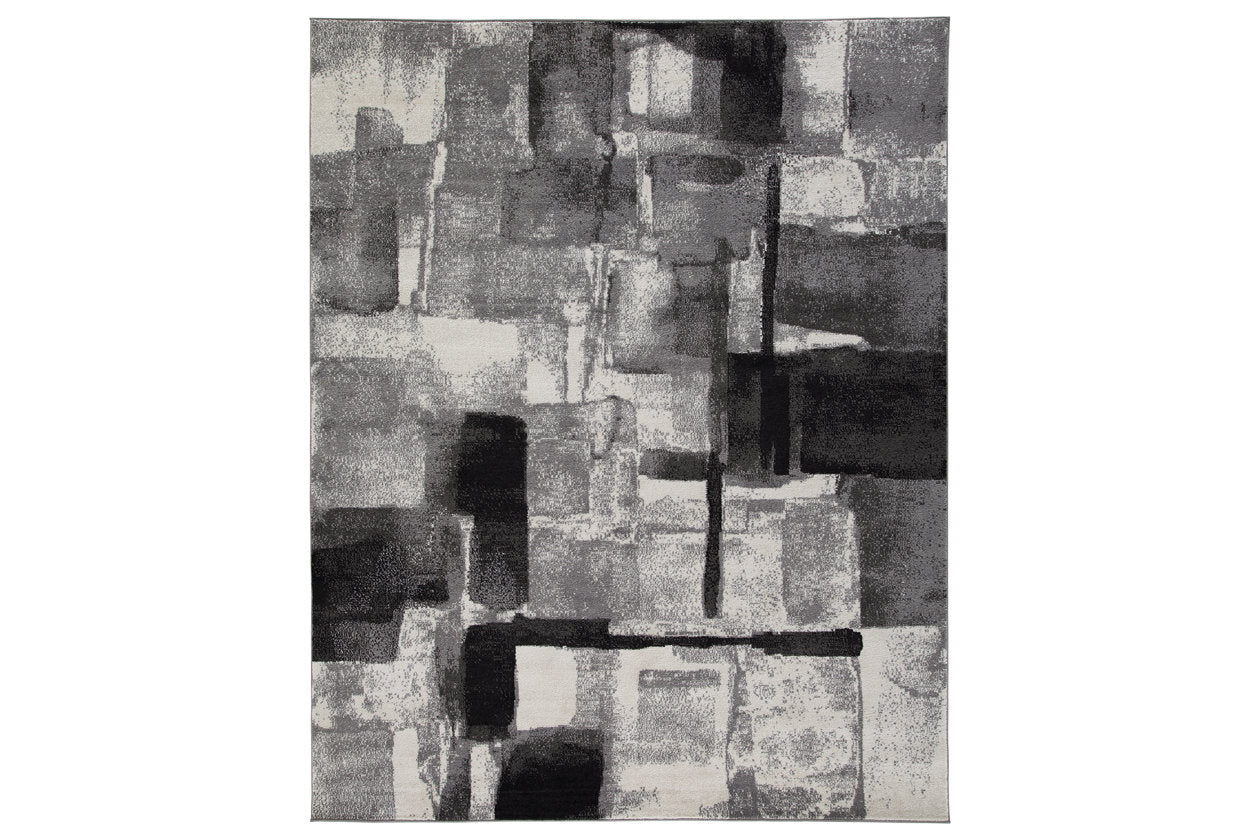 Brycebourne Black/Cream/Gray Medium Rug - R404982 - Bien Home Furniture & Electronics