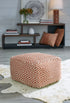 Brynnsen Rust/Ivory Pouf - A1001056 - Bien Home Furniture & Electronics