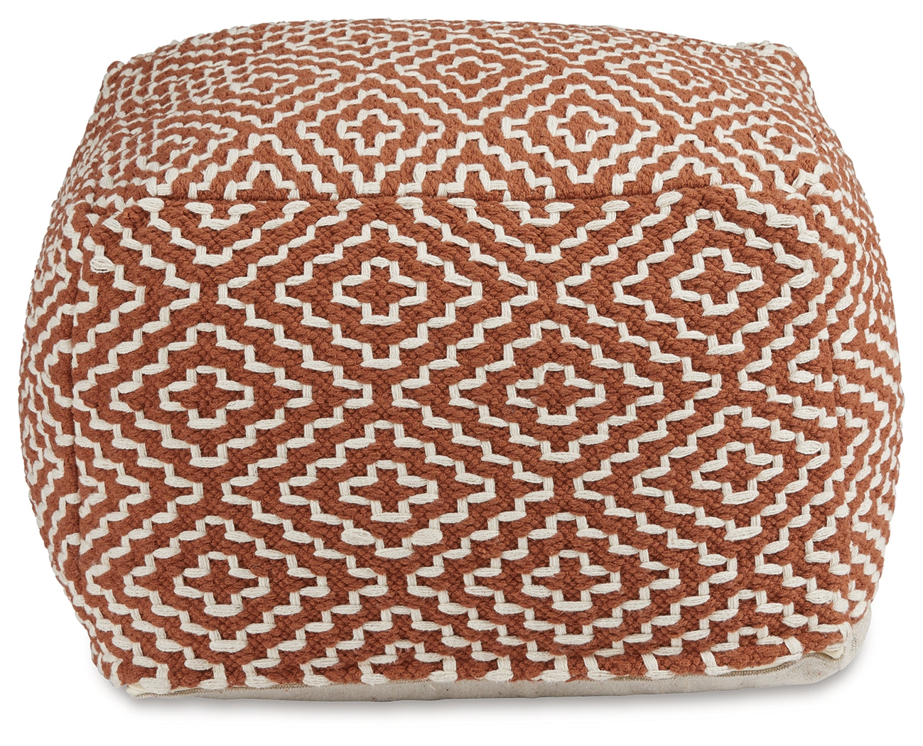 Brynnsen Rust/Ivory Pouf - A1001056 - Bien Home Furniture & Electronics