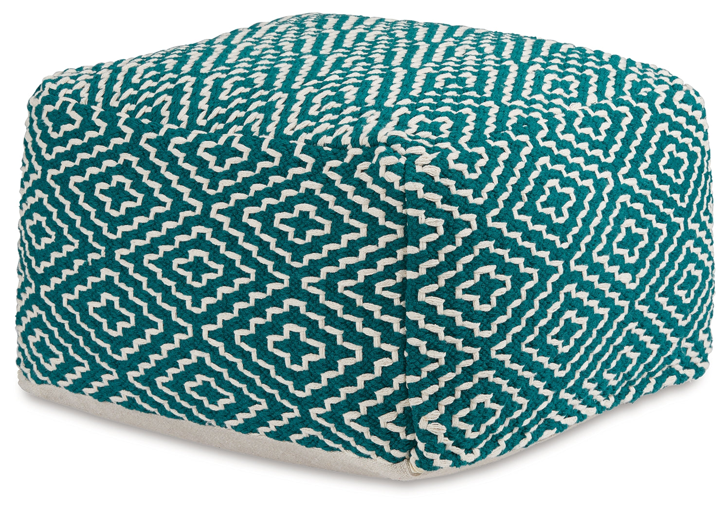 Brynnsen Teal/Ivory Pouf - A1001055 - Bien Home Furniture &amp; Electronics