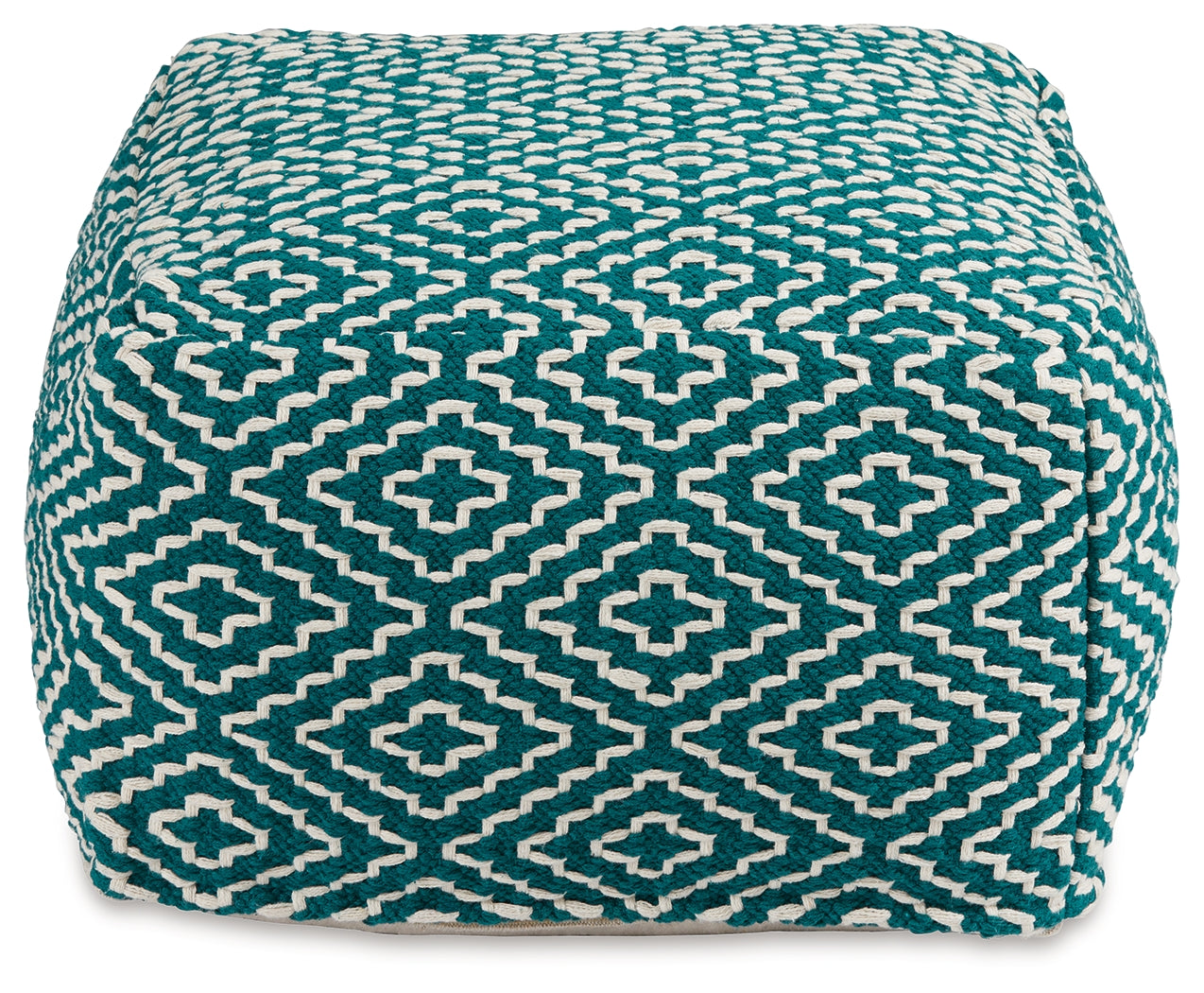 Brynnsen Teal/Ivory Pouf - A1001055 - Bien Home Furniture & Electronics