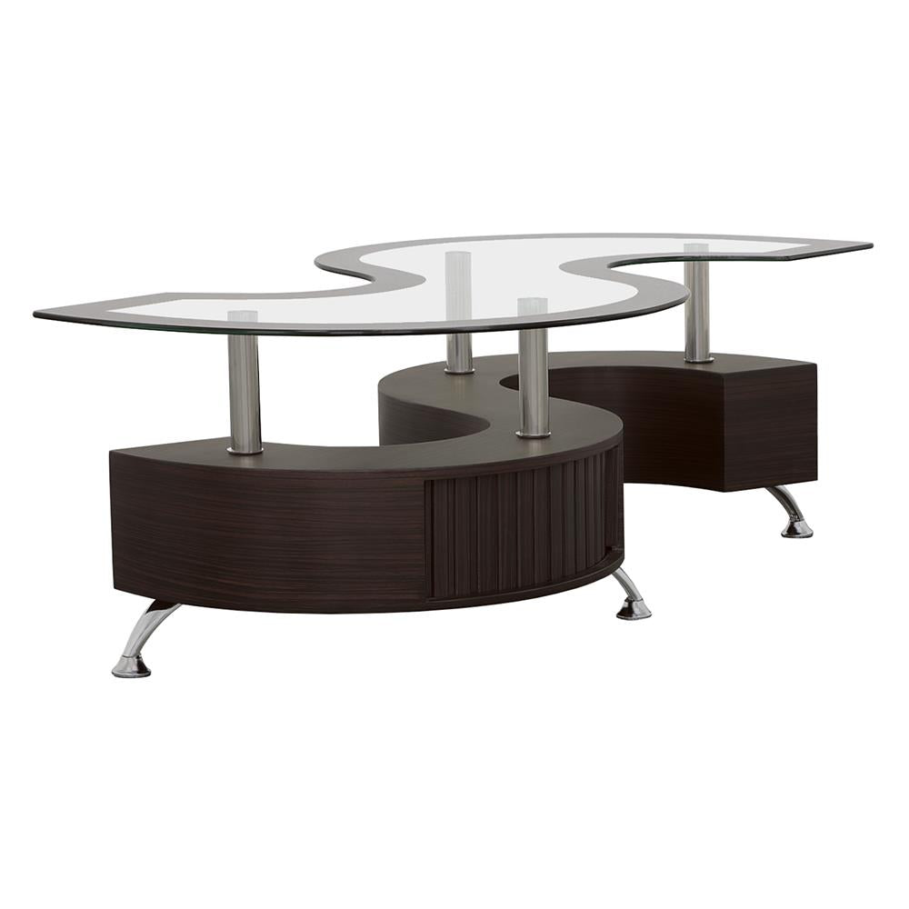 Buckley Cappuccino 3-Piece Coffee Table/Stools Set - 720218 - Bien Home Furniture & Electronics