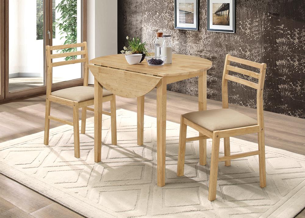Bucknell 3-Piece Dining Set with Drop Leaf Natural/Tan - 130006 - Bien Home Furniture & Electronics