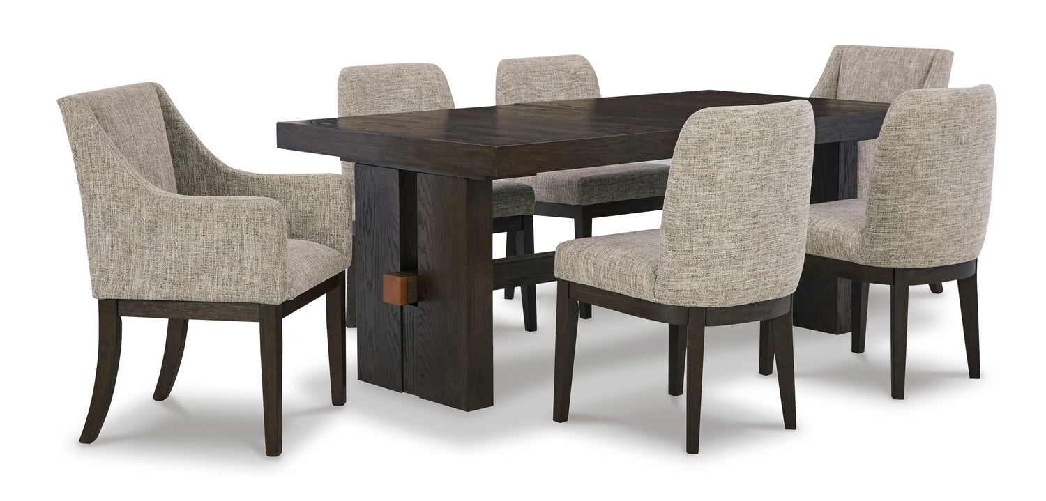 Burkhaus Dark Brown Extendable Dining Set - SET | D984-45 | D984-01(3) - Bien Home Furniture & Electronics