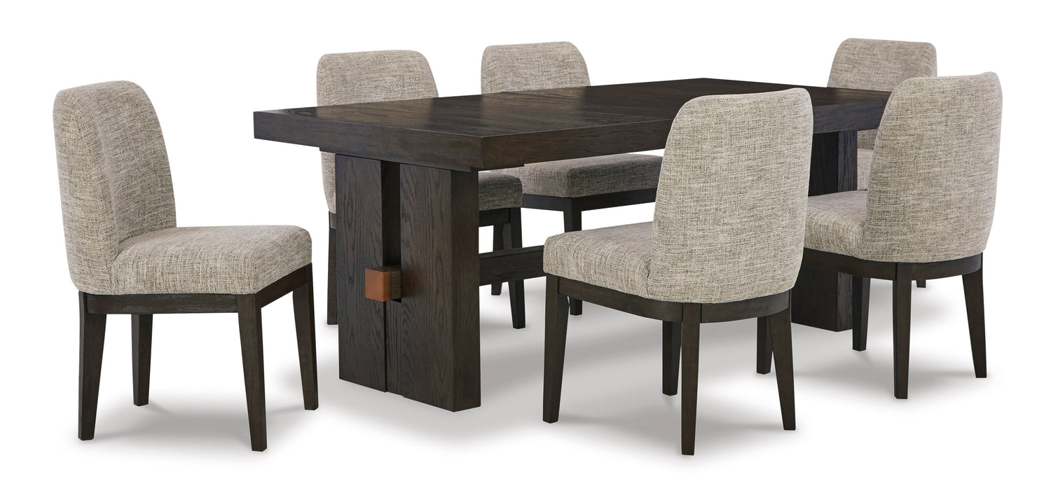 Burkhaus Dark Brown Extendable Dining Set - SET | D984-45 | D984-01(3) - Bien Home Furniture & Electronics