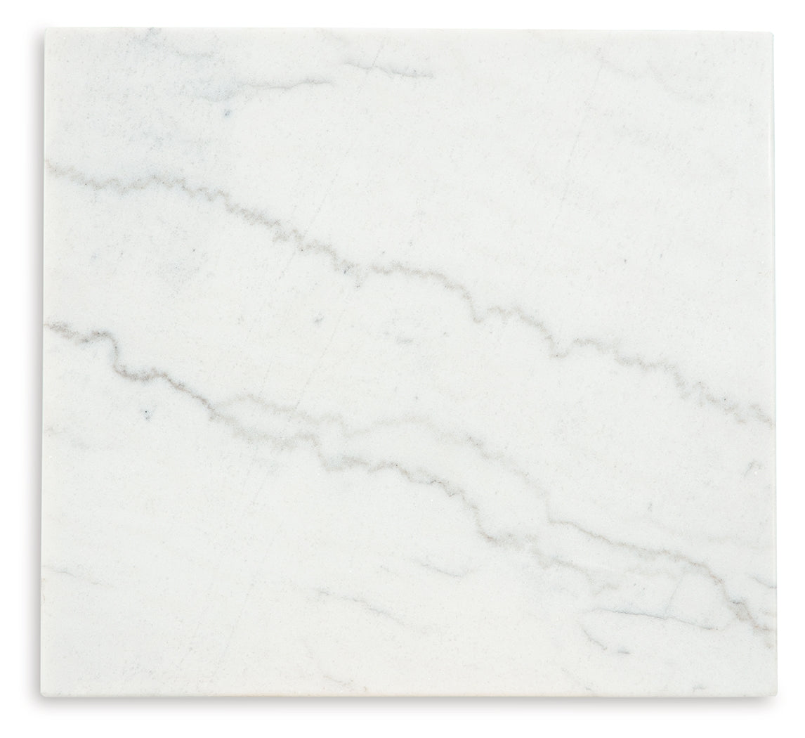 Burkhaus White/Dark Brown End Table - T779-3 - Bien Home Furniture & Electronics