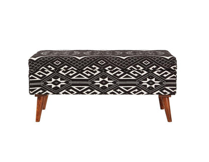 Cababi Black/White Upholstered Storage Bench - 918490 - Bien Home Furniture &amp; Electronics
