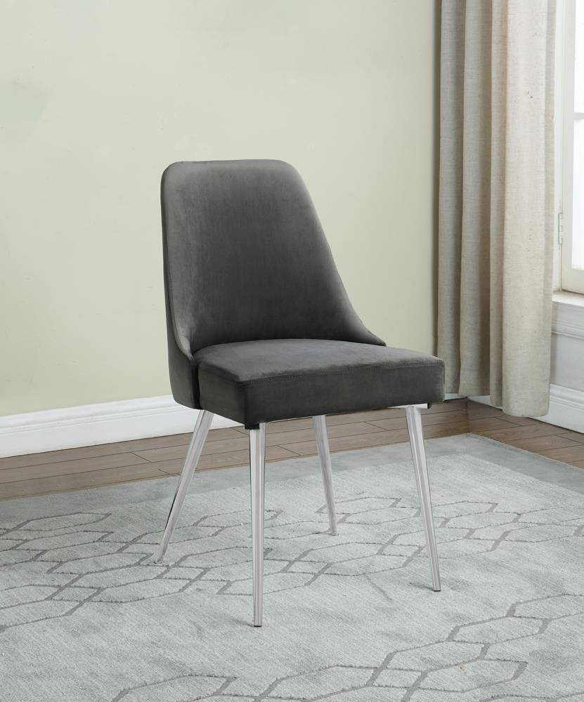 Cabianca Gray Curved Back Side Chairs, Set of 2 - 191442 - Bien Home Furniture & Electronics