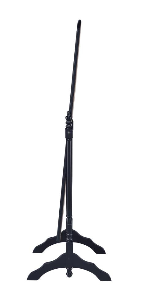 Cabot Black Rectangular Cheval Mirror with Arched Top - 950801 - Bien Home Furniture & Electronics