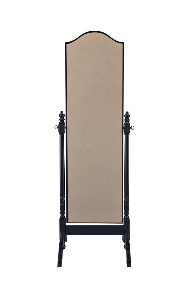 Cabot Black Rectangular Cheval Mirror with Arched Top - 950801 - Bien Home Furniture & Electronics