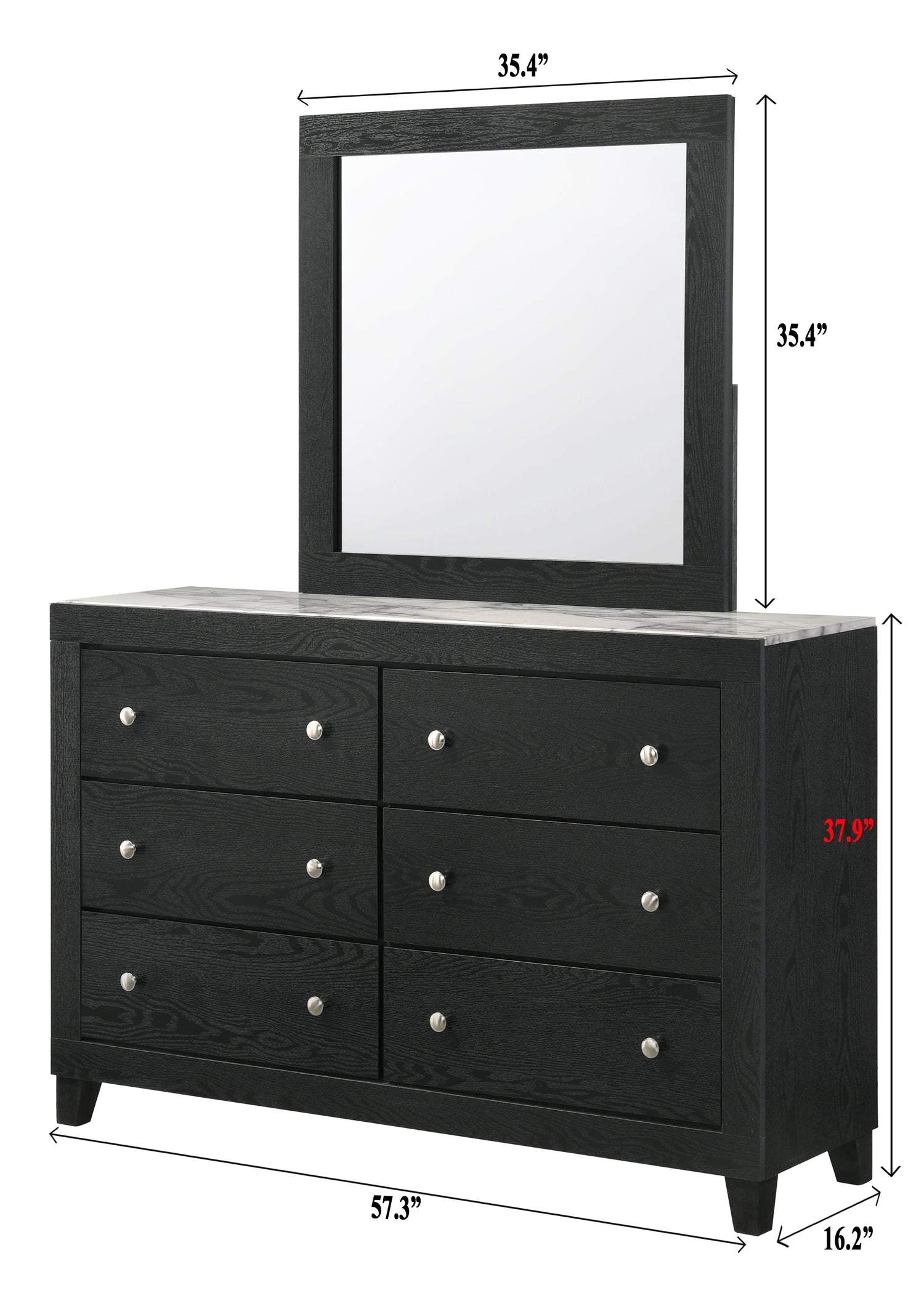 Cadence Black LED Panel Bedroom Set - SET | B4510-Q-BED | B4510-2 | B4510-4 - Bien Home Furniture & Electronics