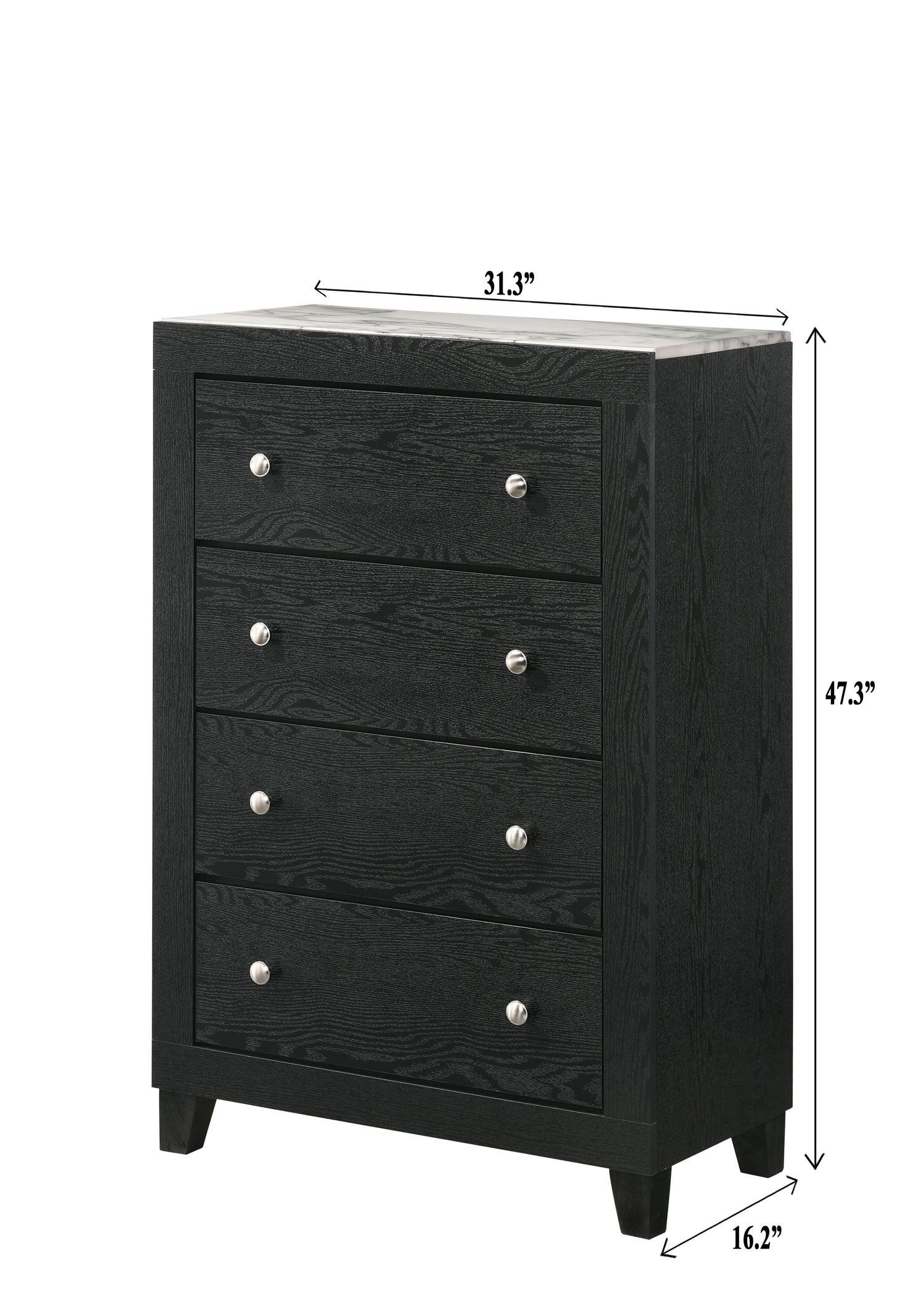 Cadence Black LED Panel Bedroom Set - SET | B4510-Q-BED | B4510-2 | B4510-4 - Bien Home Furniture & Electronics