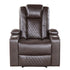 Caelan Dark Brown Power Reclining Chair - 9366DB-1PWH - Bien Home Furniture & Electronics