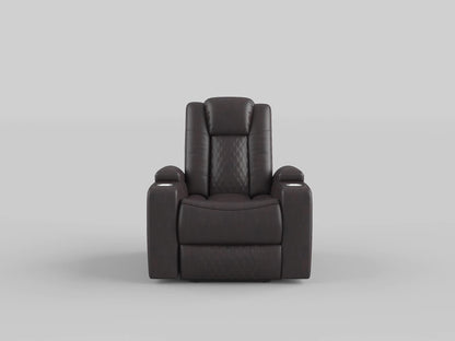 Caelan Dark Brown Power Reclining Chair - 9366DB-1PWH - Bien Home Furniture &amp; Electronics