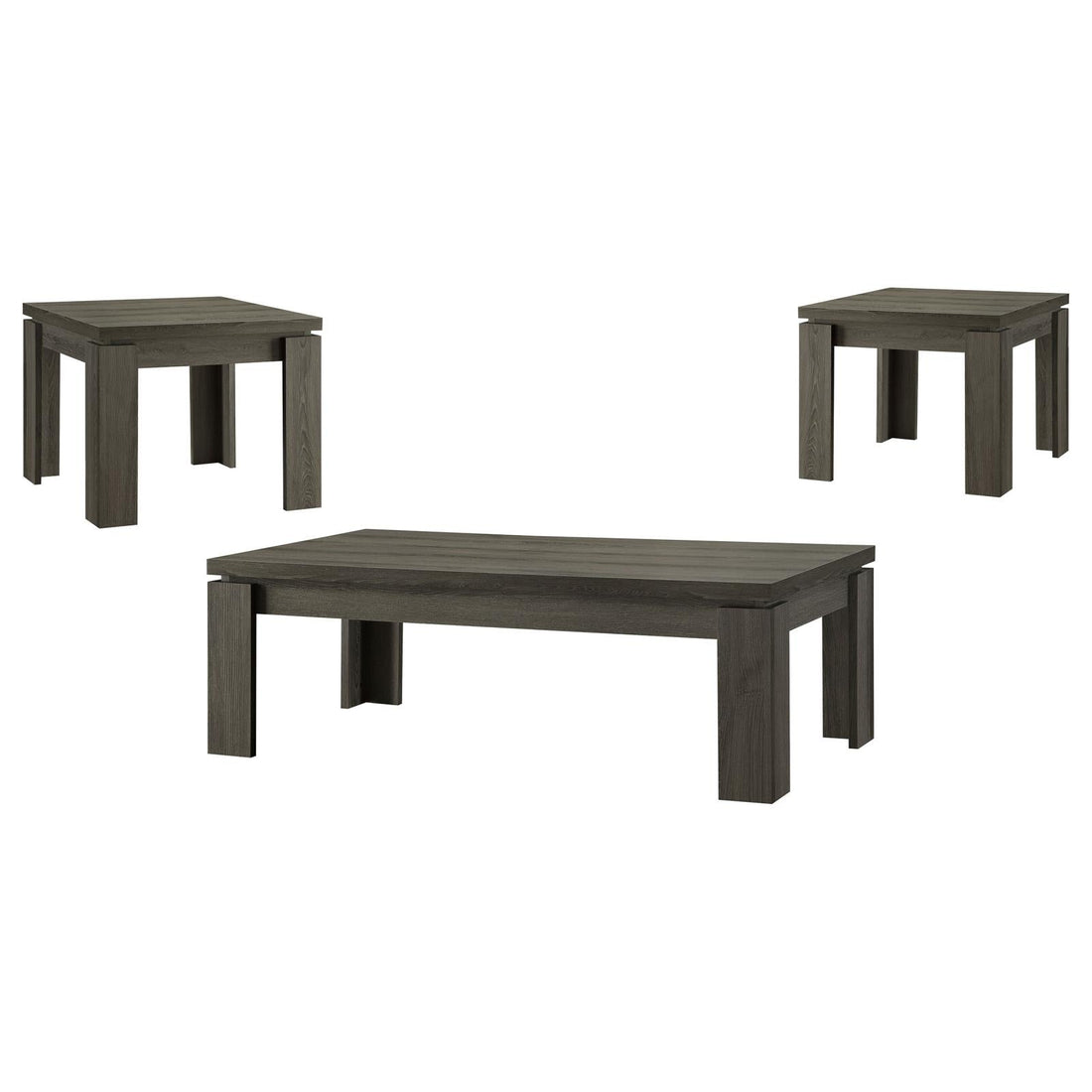 Cain 3-Piece Occasional Table Set Weathered Gray - 701686 - Bien Home Furniture &amp; Electronics