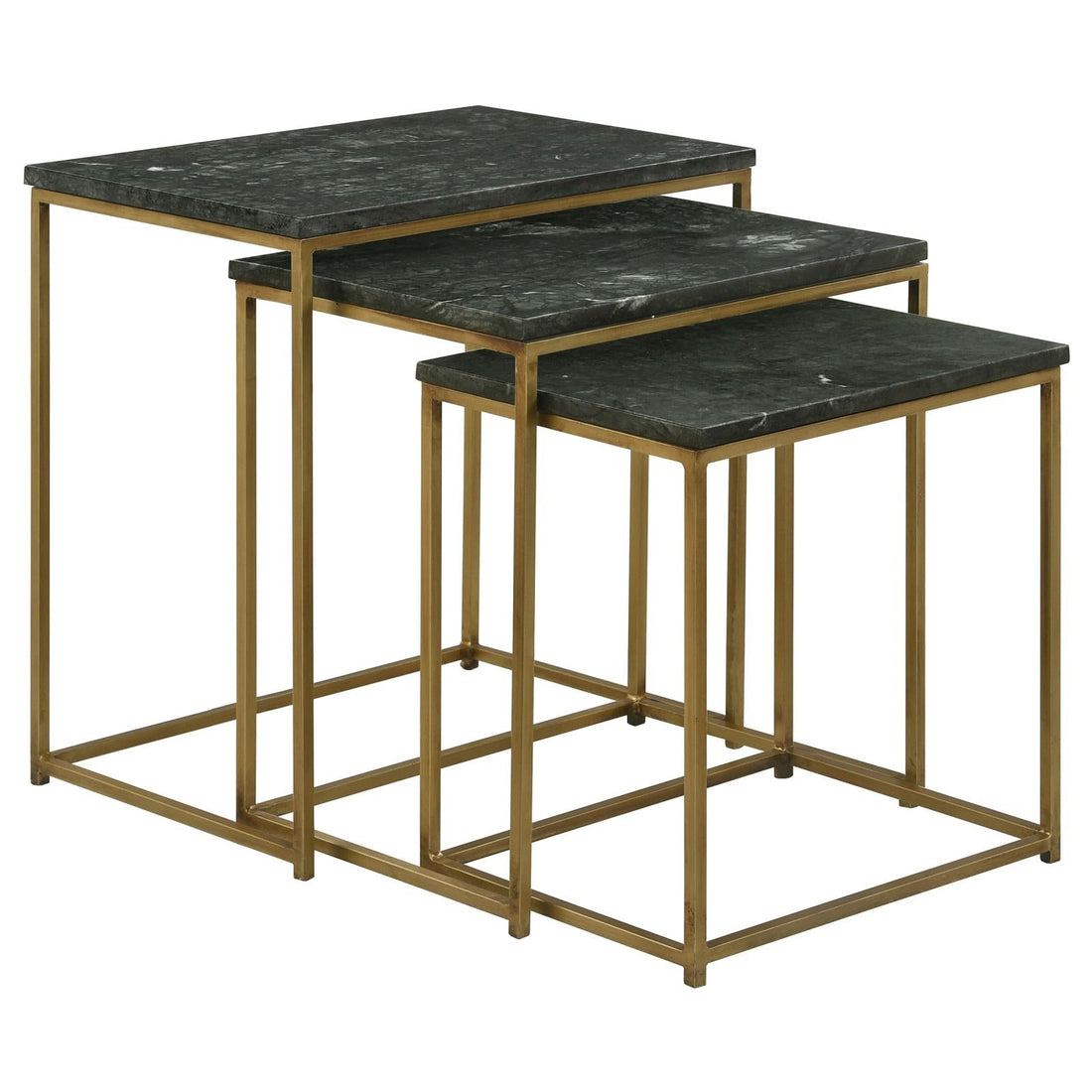 Caine 3-Piece Nesting Table with Marble Top - 936017 - Bien Home Furniture &amp; Electronics
