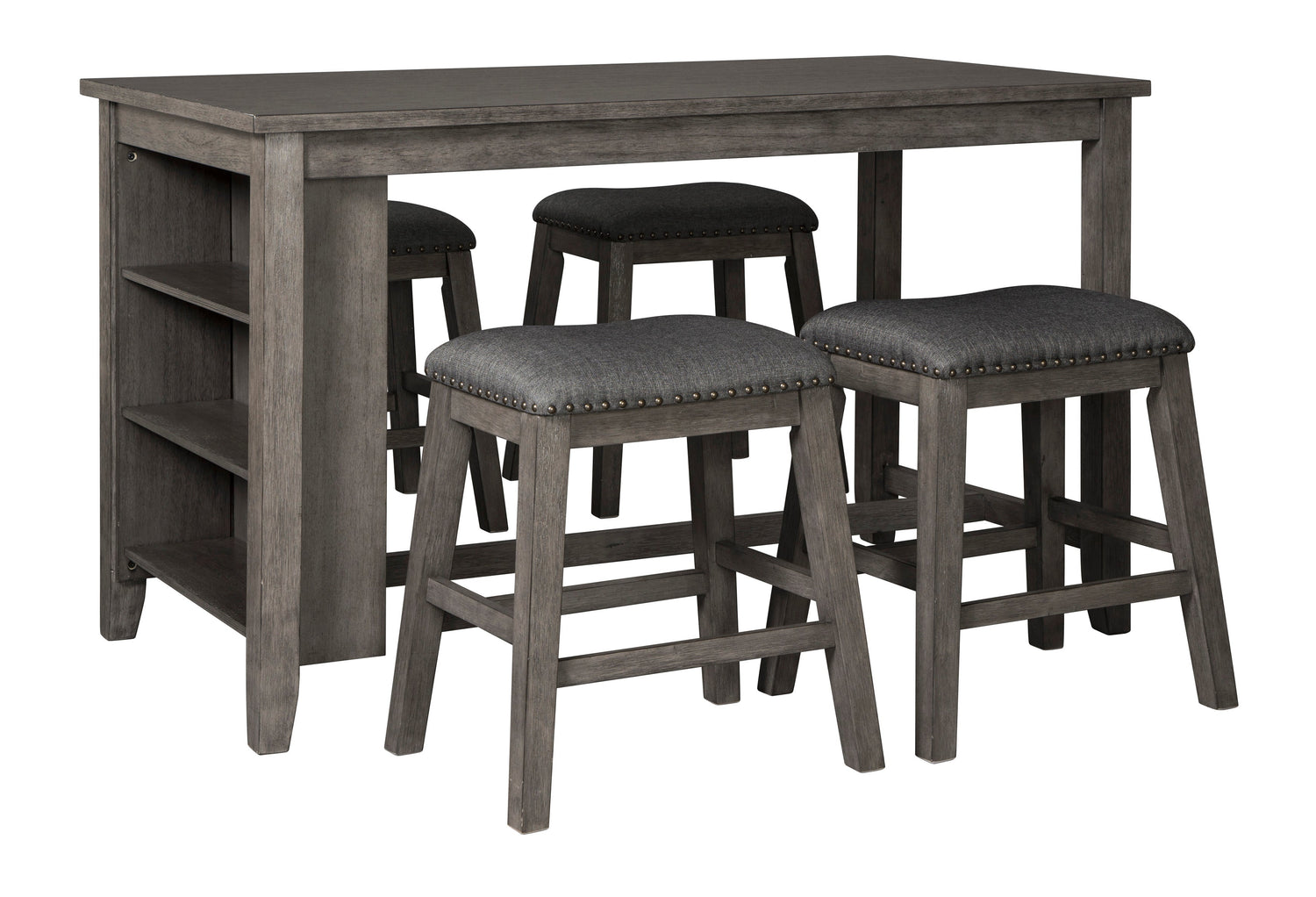 Caitbrook Gray 5-Piece Counter Height Set w/ Stools - SET | D388-13 | D388-024(2) - Bien Home Furniture & Electronics