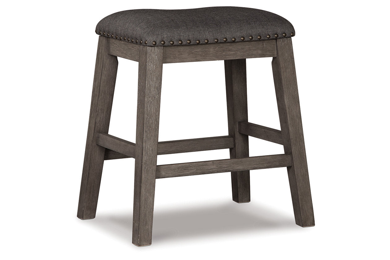 Caitbrook Gray Counter Height Upholstered Barstool, Set of 2 - D388-024 - Bien Home Furniture & Electronics
