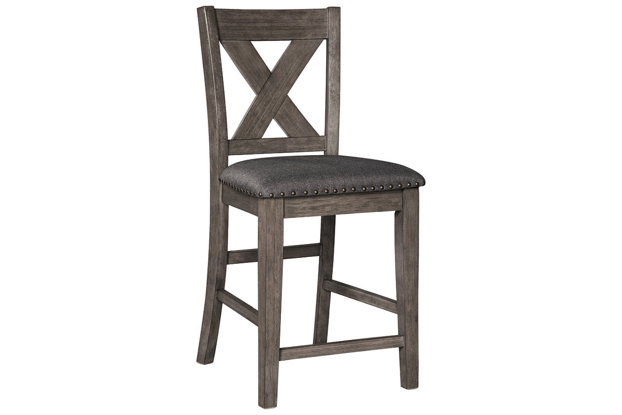 Caitbrook Gray Counter Height Upholstered Barstool, Set of 2 - D388-124 - Bien Home Furniture & Electronics
