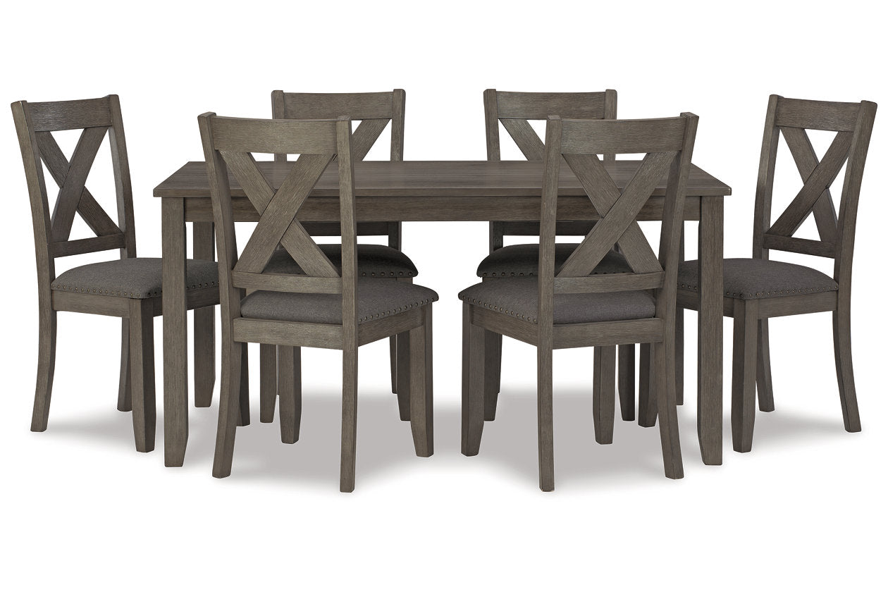 Caitbrook Gray Dining Table and Chairs, Set of 7 - D388-425 - Bien Home Furniture & Electronics