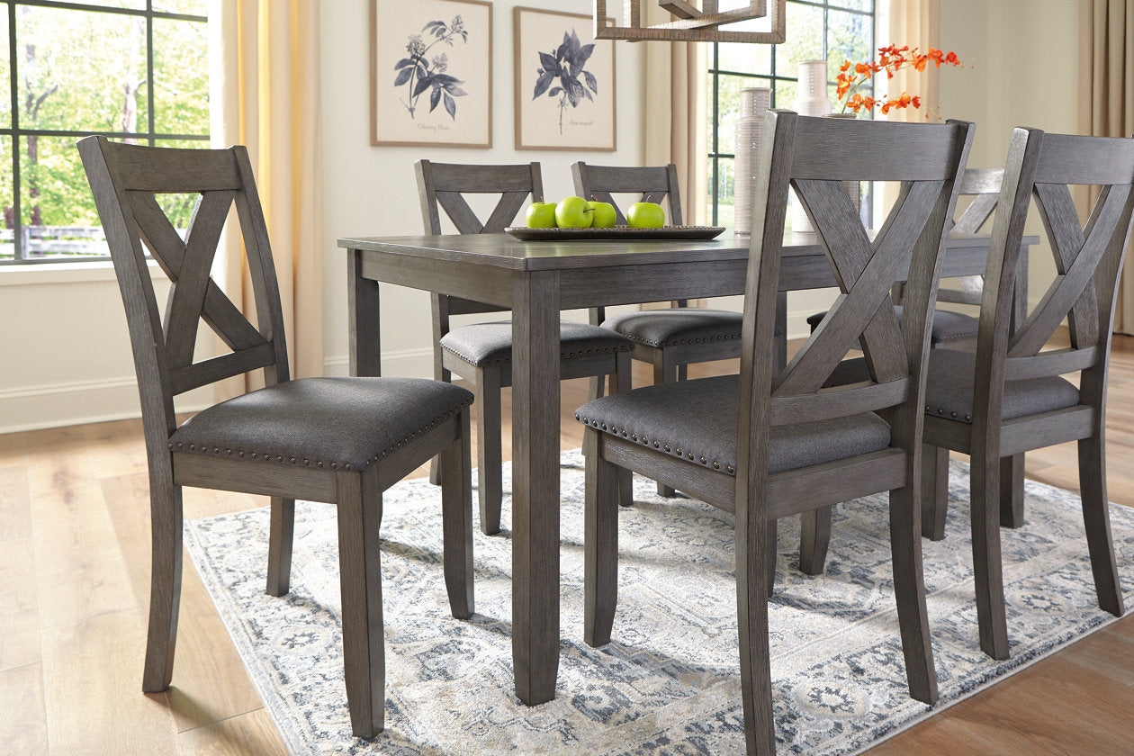 Caitbrook Gray Dining Table and Chairs, Set of 7 - D388-425 - Bien Home Furniture & Electronics