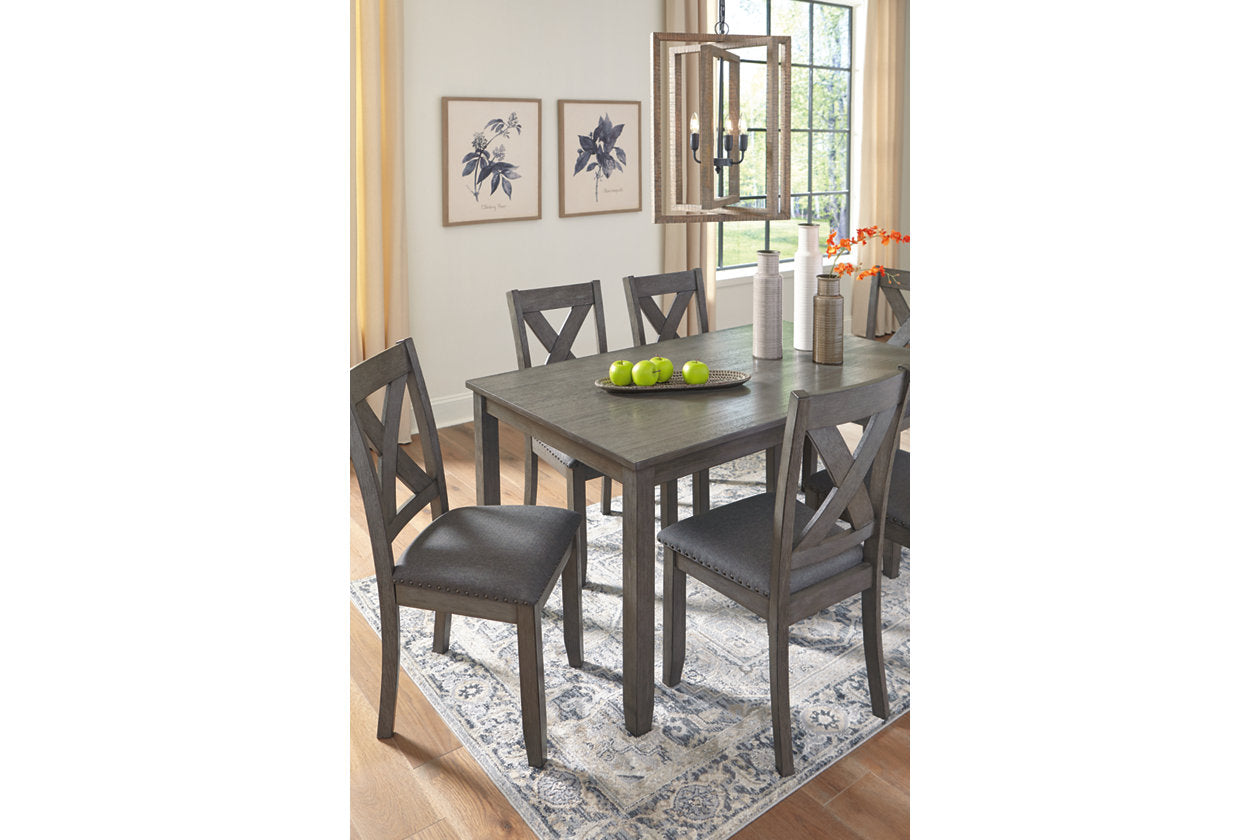 Caitbrook Gray Dining Table and Chairs, Set of 7 - D388-425 - Bien Home Furniture & Electronics