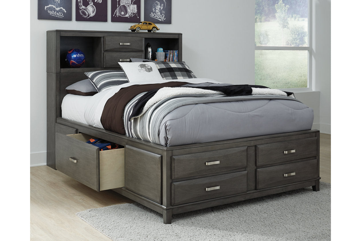 Caitbrook Gray Full Storage Bed with 7 Drawers - SET | B476-74 | B476-77 | B476-88 - Bien Home Furniture & Electronics