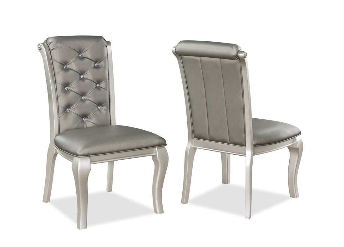 Caldwell Silver Champagne Dining Chair, Set of 2 - 2264S - Bien Home Furniture &amp; Electronics