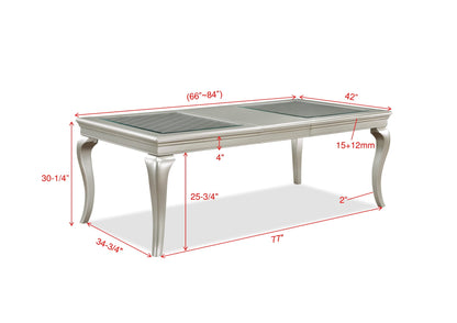Caldwell Silver Champagne Extendable Dining Table - 2264T-4284 - Bien Home Furniture &amp; Electronics