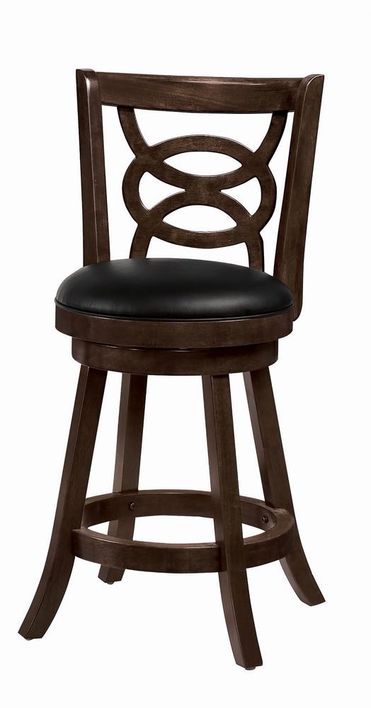 Calecita Cappuccino Swivel Counter Height Stools with Upholstered Seat, Set of 2 - 101929 - Bien Home Furniture & Electronics