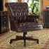 Calloway Dark Brown Tufted Adjustable Height Office Chair - 800142 - Bien Home Furniture & Electronics