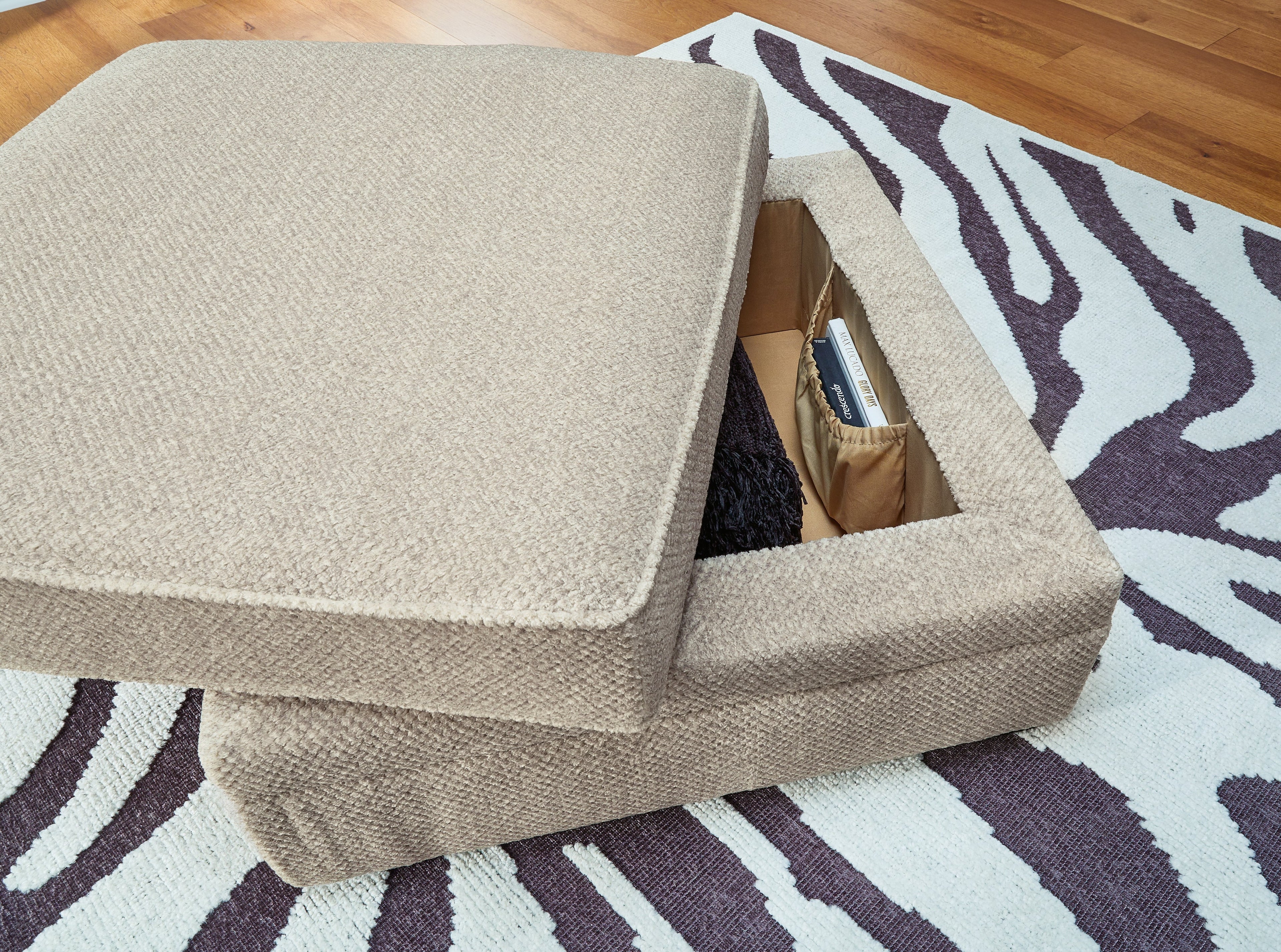 Calnita Sisal Ottoman With Storage - 2050211 - Bien Home Furniture & Electronics