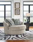 Calnita Sisal Oversized Swivel Accent Chair - 2050221 - Bien Home Furniture & Electronics