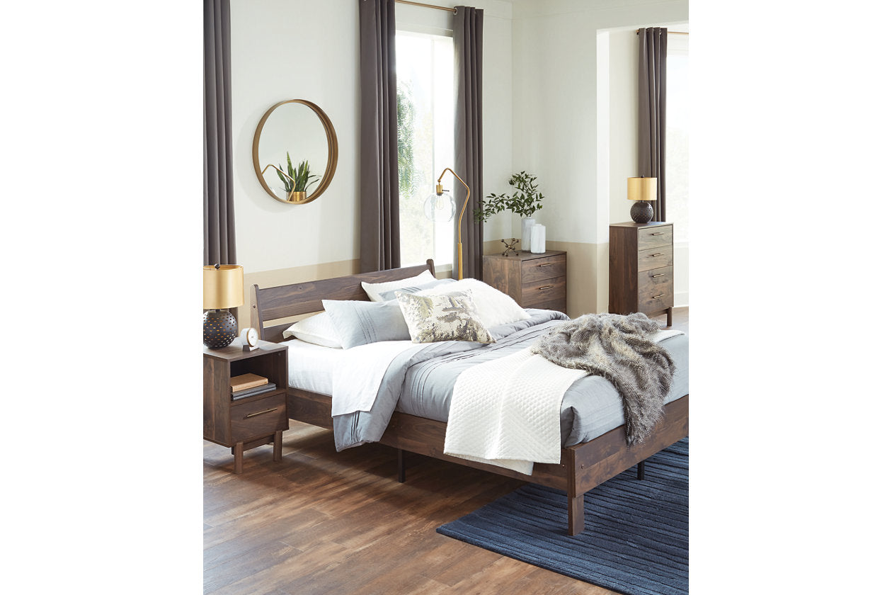Calverson Mocha Queen Panel Platform Bed - SET | EB3660-113 | EB3660-157 - Bien Home Furniture & Electronics