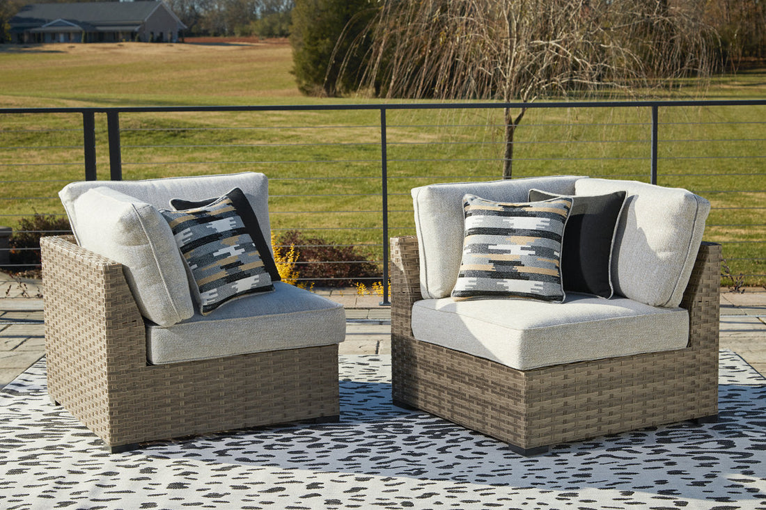 Calworth Beige Outdoor Corner with Cushion, Set of 2 - P458-877 - Bien Home Furniture &amp; Electronics