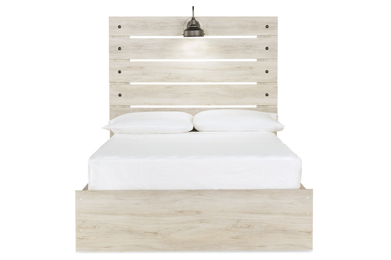 Cambeck Whitewash Full Panel Bed with 2 Storage Drawers - SET | B100-12 | B192-150 | B192-84 | B192-87 - Bien Home Furniture & Electronics