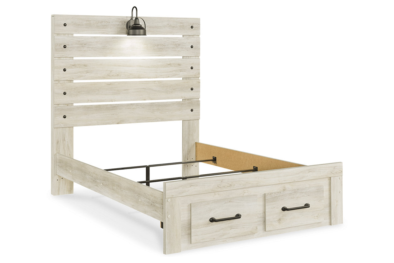 Cambeck Whitewash Full Panel Bed with 2 Storage Drawers - SET | B192-84S | B192-86 | B192-87 - Bien Home Furniture & Electronics