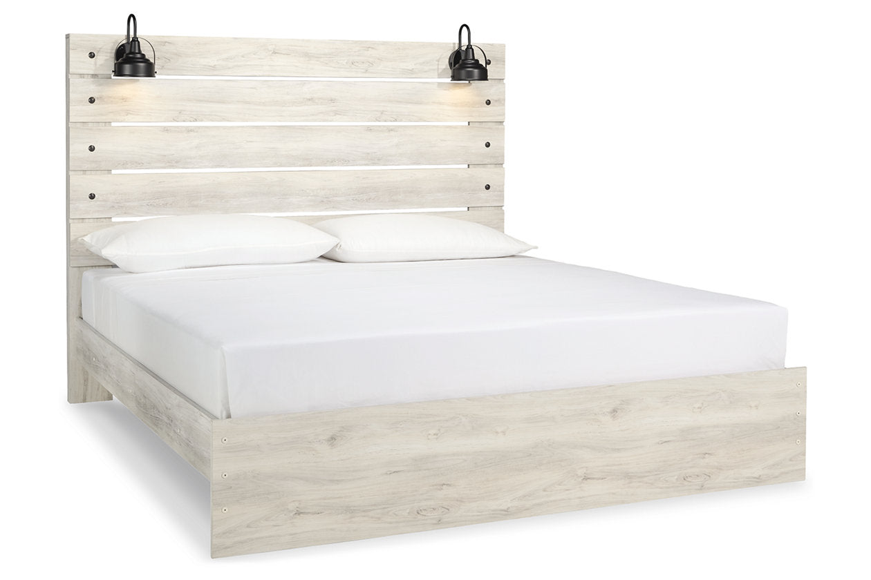 Cambeck Whitewash King Panel Bed - SET | B192-56 | B192-58 | B192-97 - Bien Home Furniture & Electronics