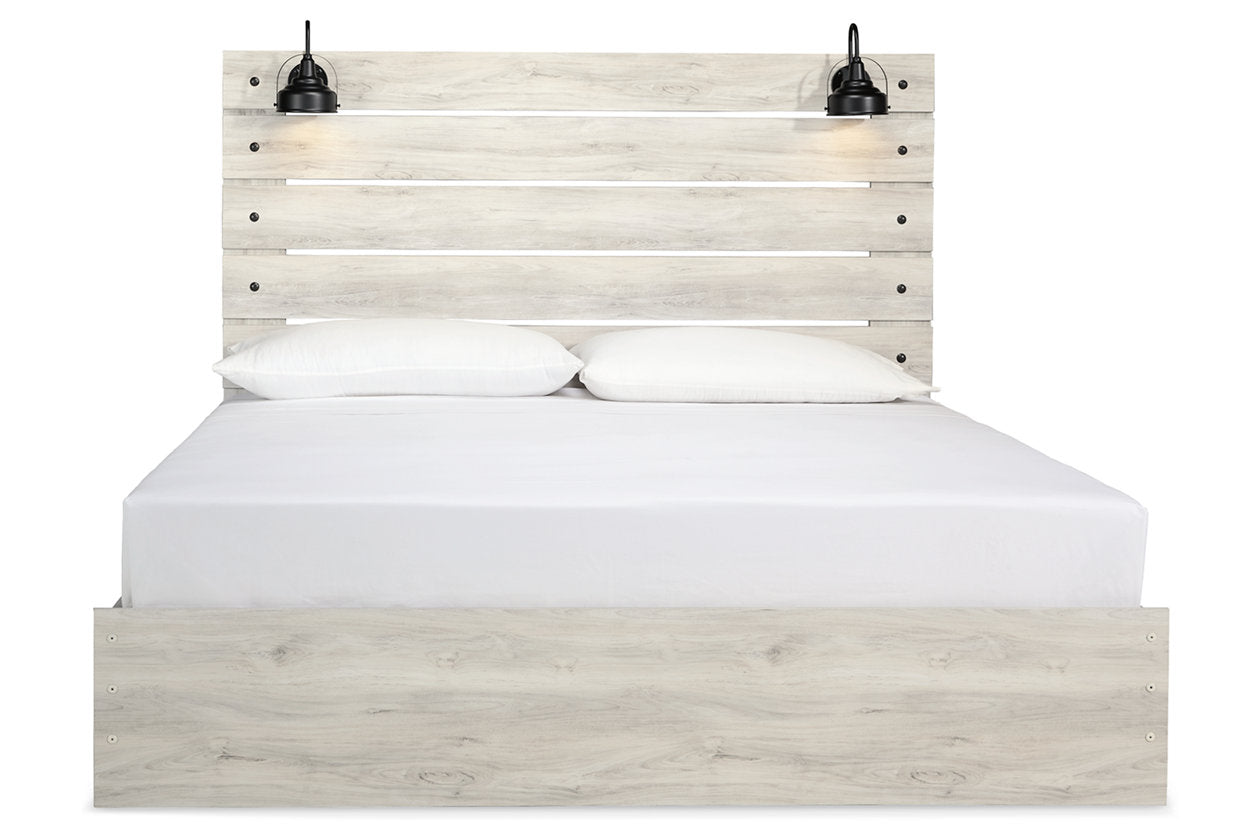 Cambeck Whitewash King Panel Bed - SET | B192-56 | B192-58 | B192-97 - Bien Home Furniture & Electronics