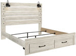 Cambeck Whitewash King Storage Footboard - B192-56S - Bien Home Furniture & Electronics