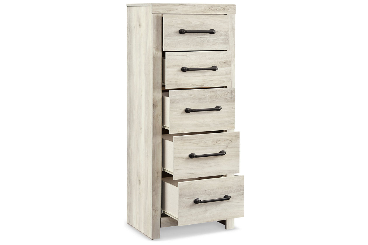 Cambeck Whitewash Narrow Chest of Drawers - B192-11 - Bien Home Furniture & Electronics