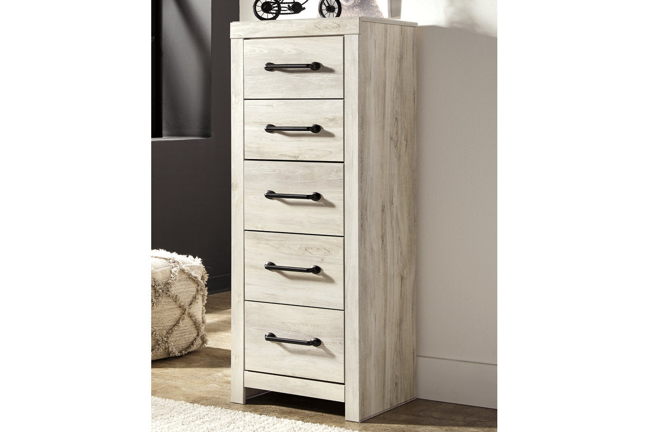 Cambeck Whitewash Narrow Chest of Drawers - B192-11 - Bien Home Furniture & Electronics