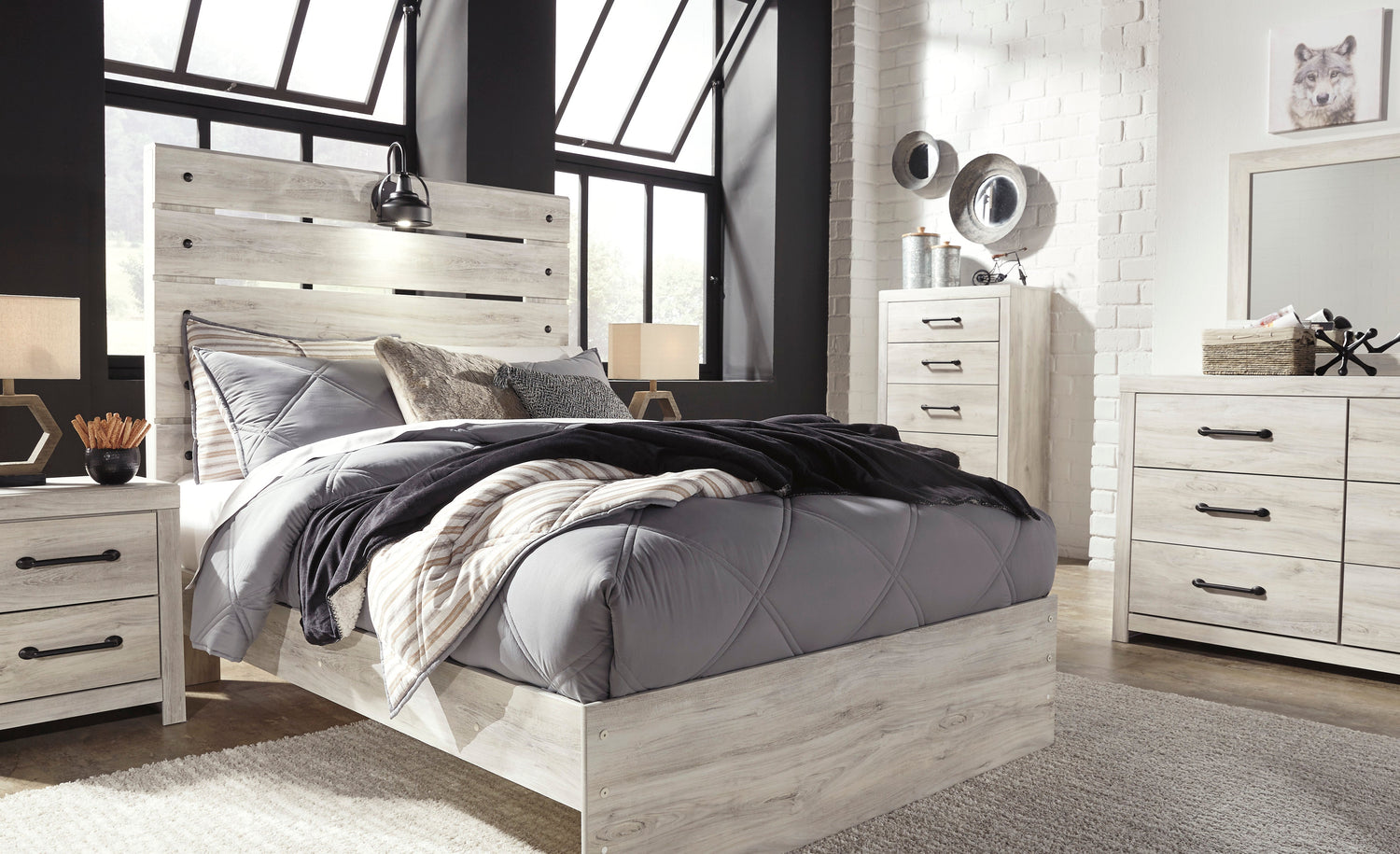 Cambeck Whitewash Panel Youth Bedroom Set - SET | B192-52 | B192-53 | B192-83 | B192-92 | B192-46 - Bien Home Furniture & Electronics