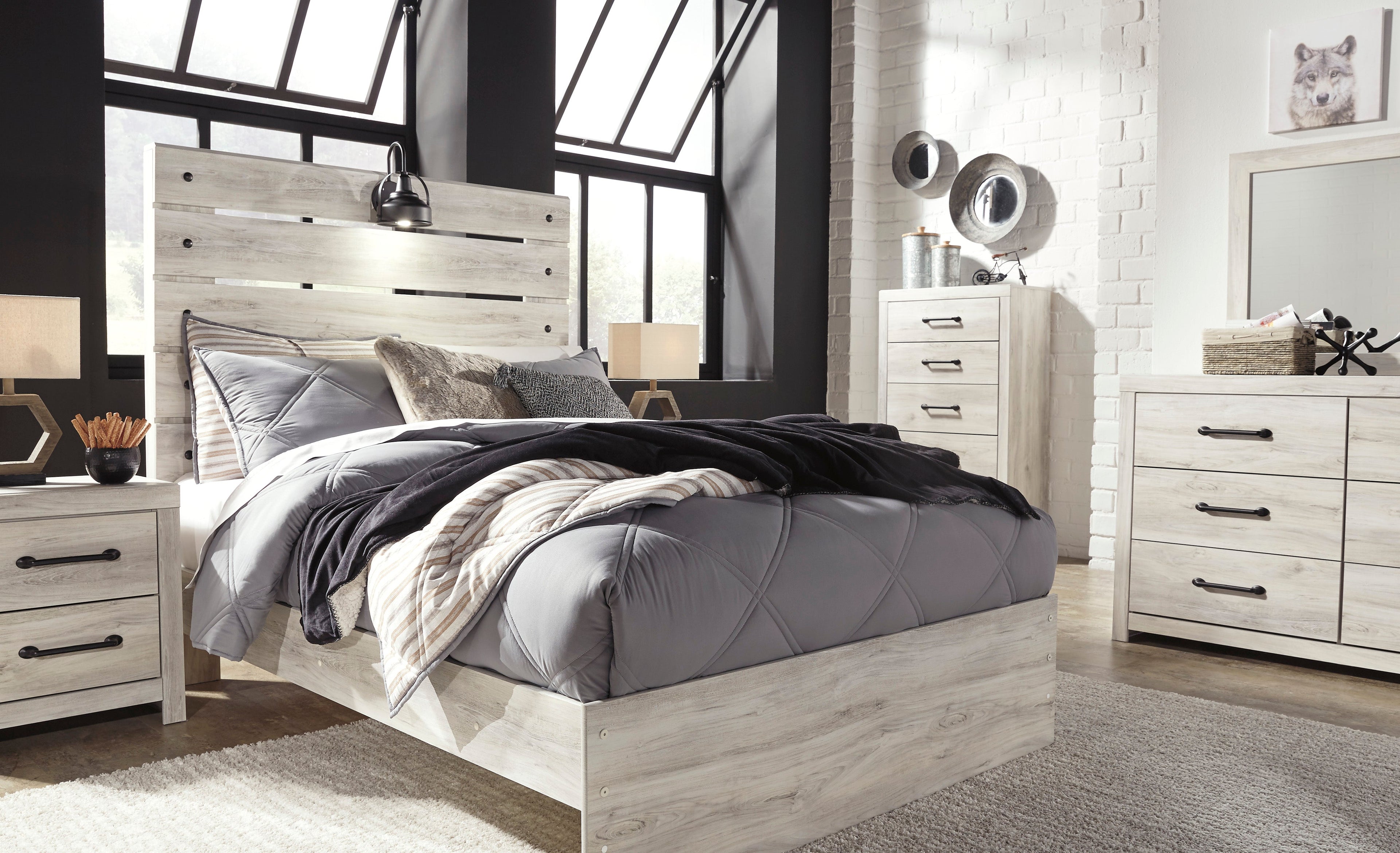 Cambeck Whitewash Panel Youth Bedroom Set - SET | B192-52 | B192-53 | B192-83 | B192-92 | B192-46 - Bien Home Furniture & Electronics